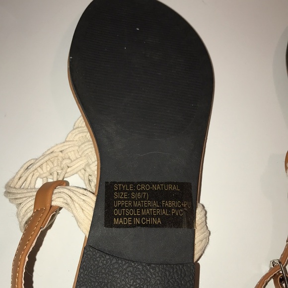 Womens sole mates braided raffia sandals size small  6/7 NEW - Picture 5 of 13